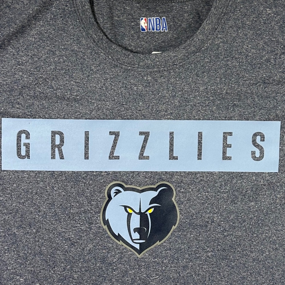 NBA‎ Memphis Grizzlies T-Shirt Men's Gray Short Sleeve Team Logo Graphic New
